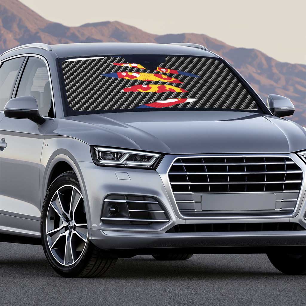 Finland Beast Auto Sun Shade Ripped Flag Graphic - Wonder Print Shop