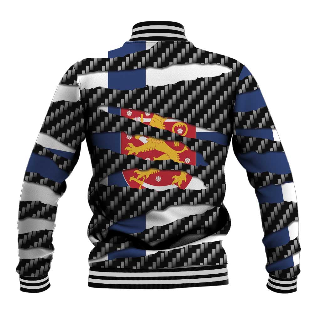 Finland Beast Baseball Jacket Ripped Flag Graphic - Wonder Print Shop