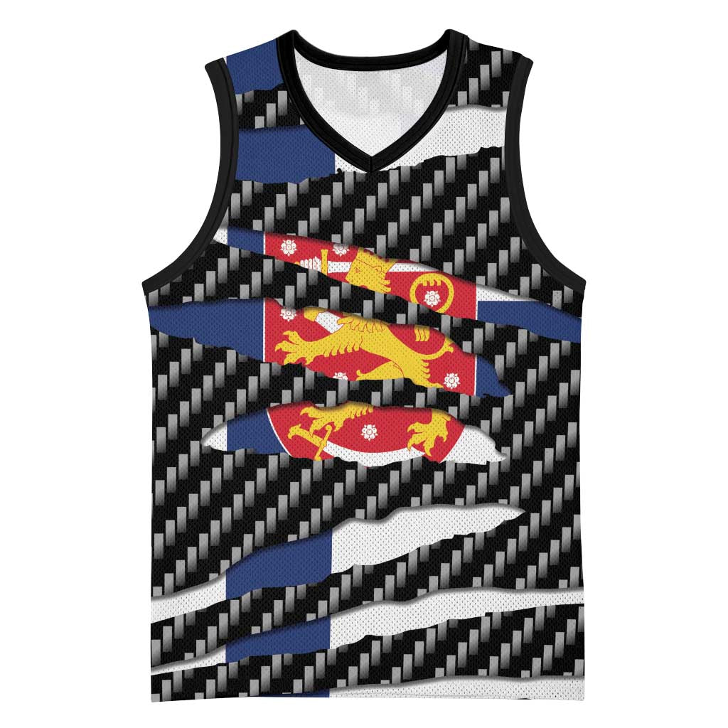 Finland Beast Basketball Jersey Ripped Flag Graphic - Wonder Print Shop