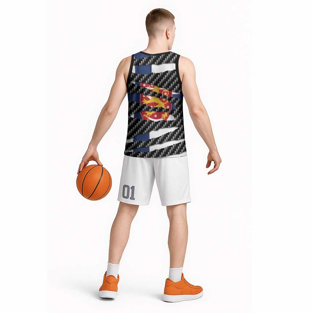 Finland Beast Basketball Jersey Ripped Flag Graphic - Wonder Print Shop