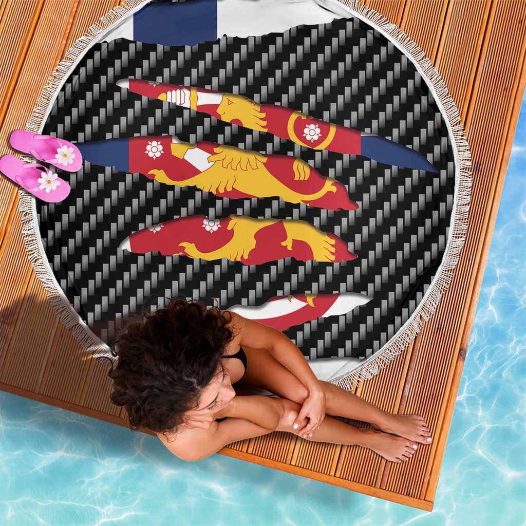 Finland Beast Beach Blanket Ripped Flag Graphic - Wonder Print Shop