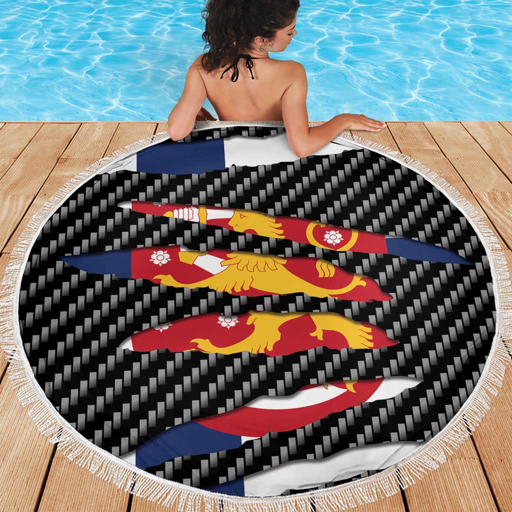 Finland Beast Beach Blanket Ripped Flag Graphic - Wonder Print Shop