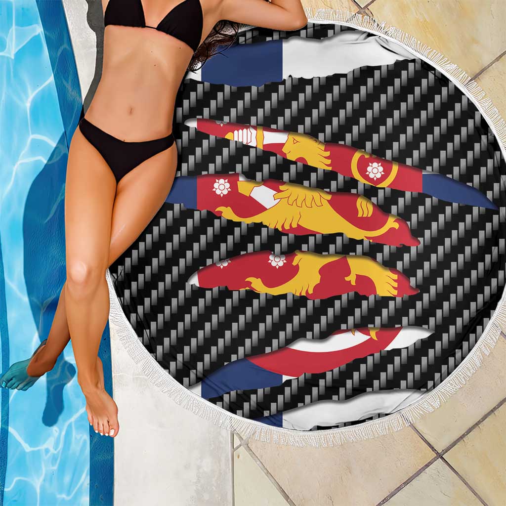 Finland Beast Beach Blanket Ripped Flag Graphic - Wonder Print Shop