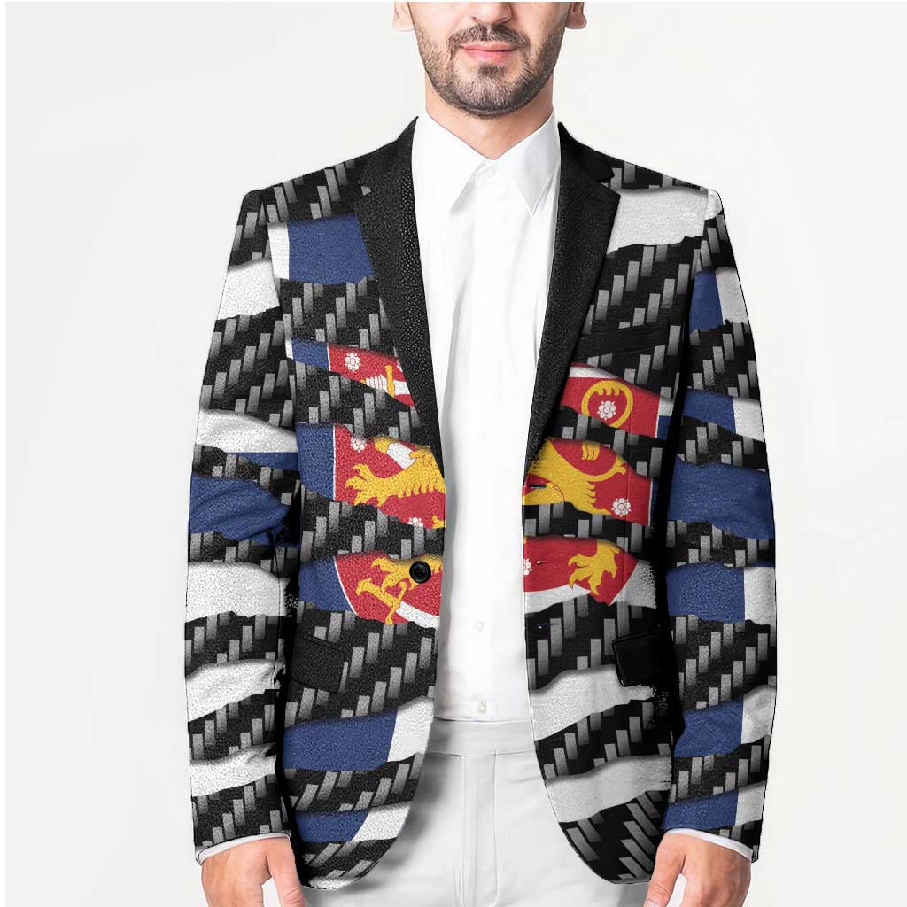 Finland Beast Blazer Ripped Flag Graphic - Wonder Print Shop