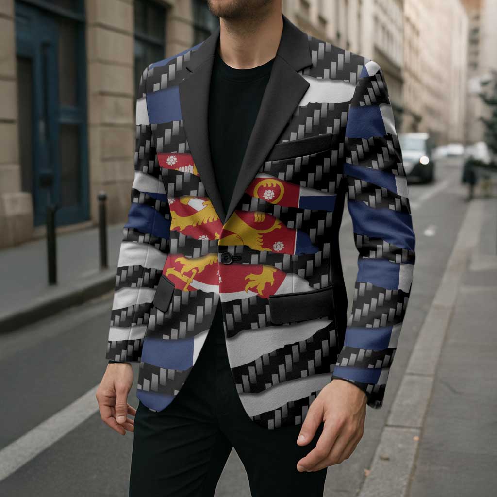 Finland Beast Blazer Ripped Flag Graphic - Wonder Print Shop