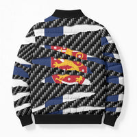 Finland Beast Bomber Puffer Jacket Ripped Flag Graphic - Wonder Print Shop
