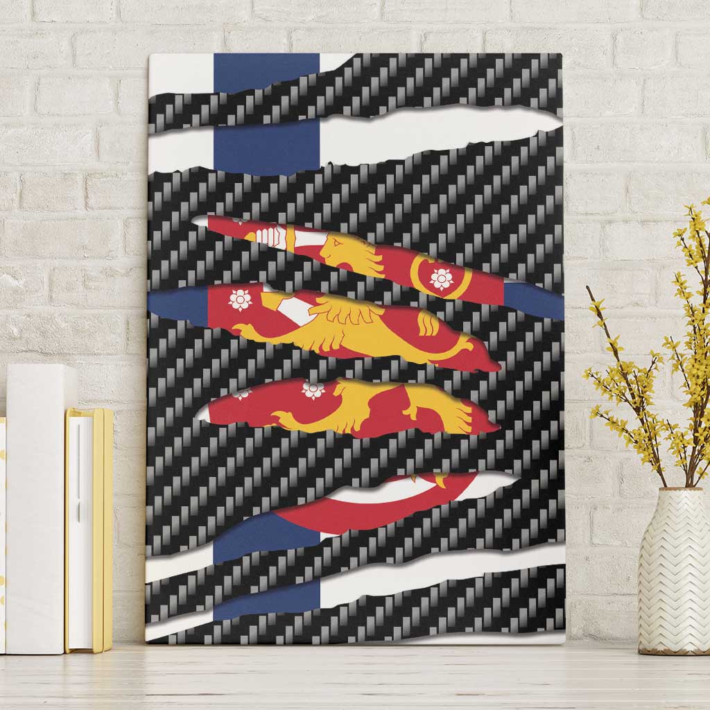 Finland Beast Canvas Wall Art Ripped Flag Graphic - Wonder Print Shop