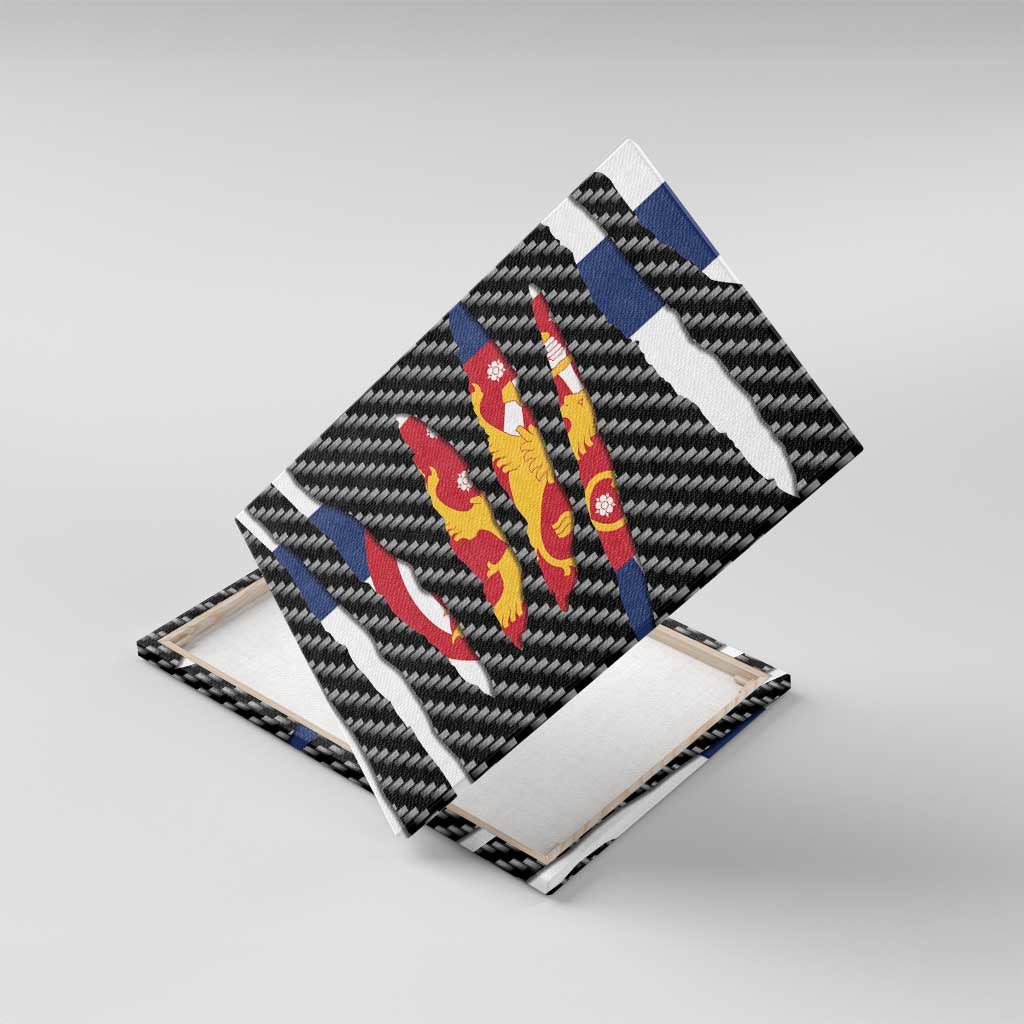 Finland Beast Canvas Wall Art Ripped Flag Graphic - Wonder Print Shop