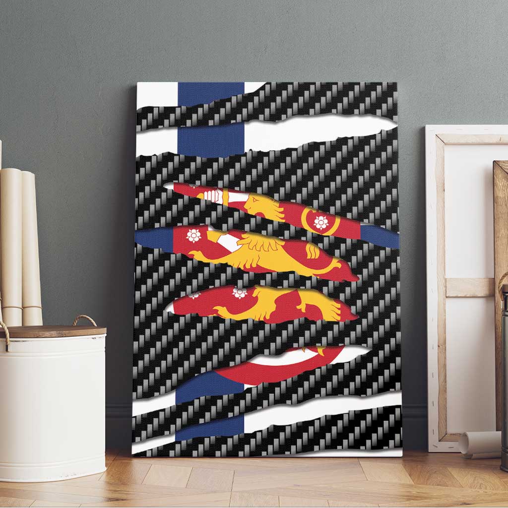 Finland Beast Canvas Wall Art Ripped Flag Graphic - Wonder Print Shop