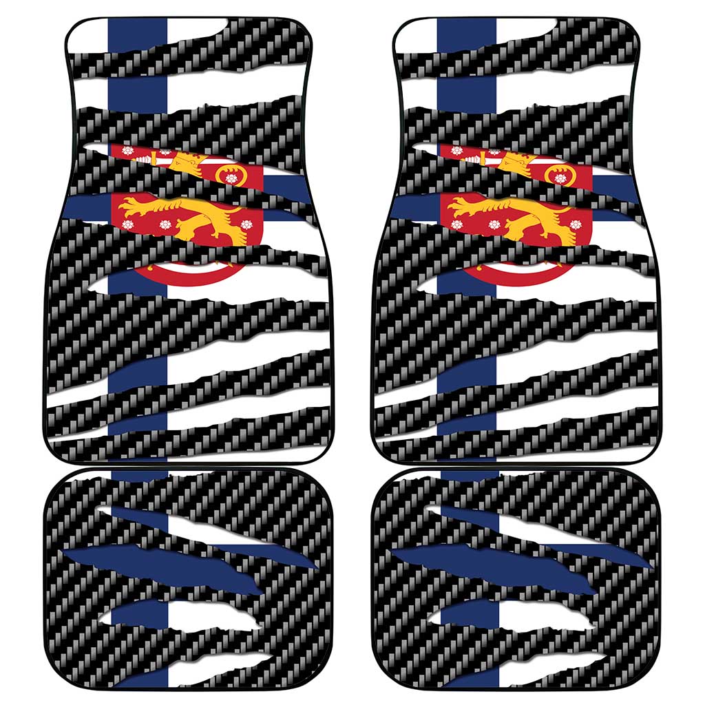 Finland Beast Car Mats Ripped Flag Graphic - Wonder Print Shop