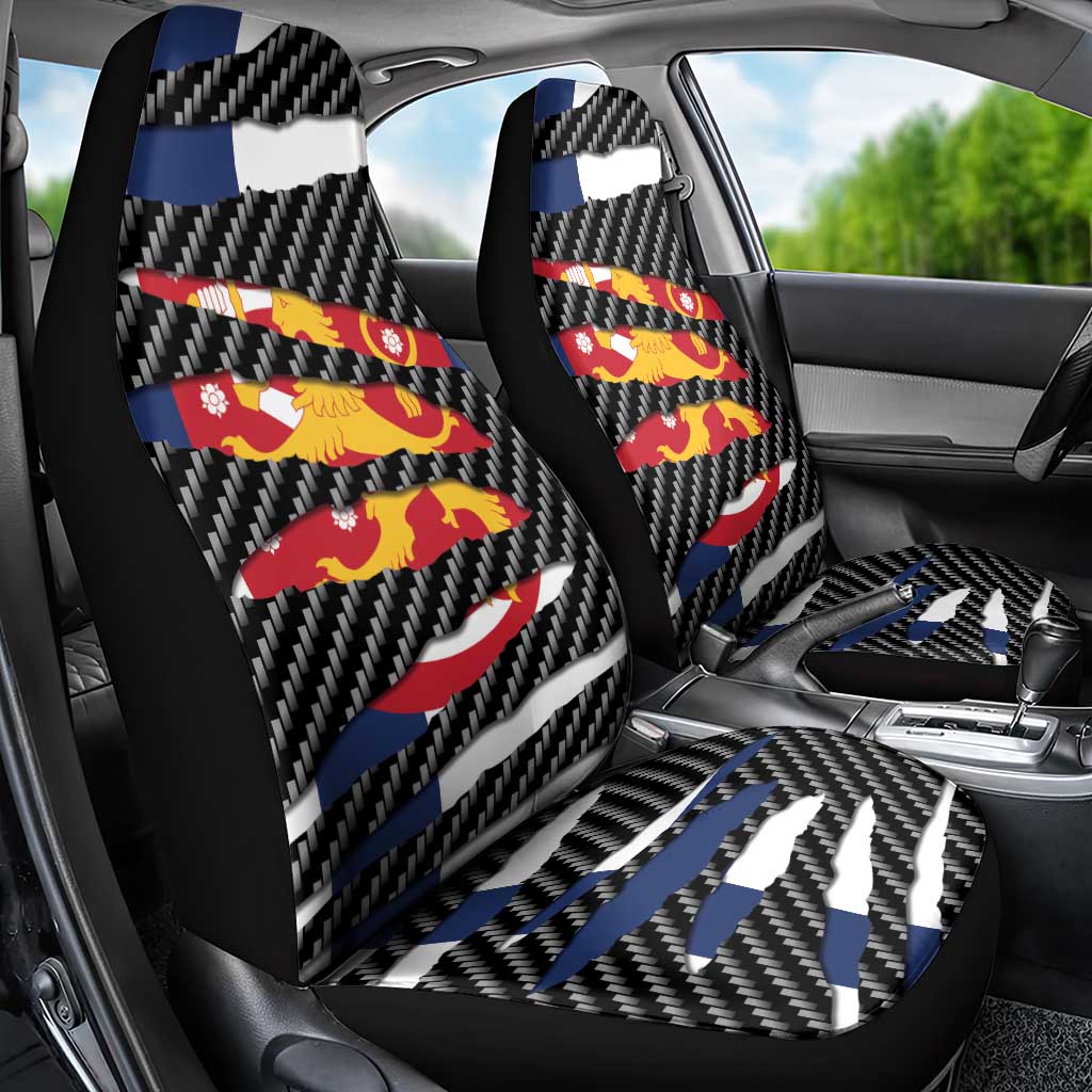 Finland Beast Car Seat Cover Ripped Flag Graphic - Wonder Print Shop