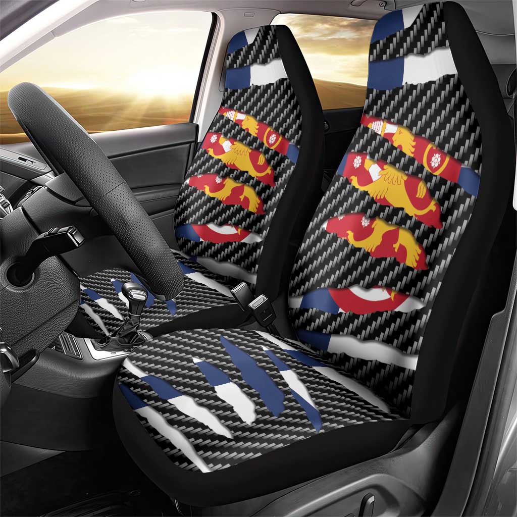 Finland Beast Car Seat Cover Ripped Flag Graphic - Wonder Print Shop