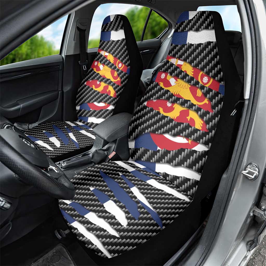 Finland Beast Car Seat Cover Ripped Flag Graphic - Wonder Print Shop