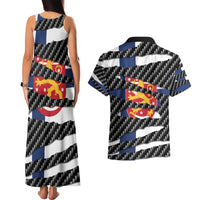 Finland Beast Couples Matching Tank Maxi Dress and Hawaiian Shirt Ripped Flag Graphic - Wonder Print Shop