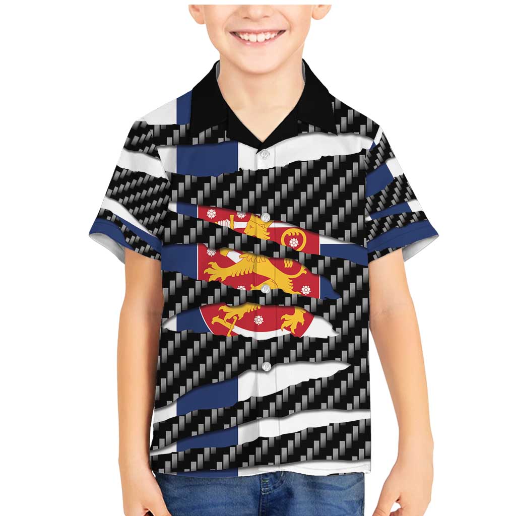 Finland Beast Family Matching Mermaid Dress and Hawaiian Shirt Ripped Flag Graphic - Wonder Print Shop