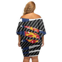 Finland Beast Family Matching Off Shoulder Short Dress and Hawaiian Shirt Ripped Flag Graphic - Wonder Print Shop