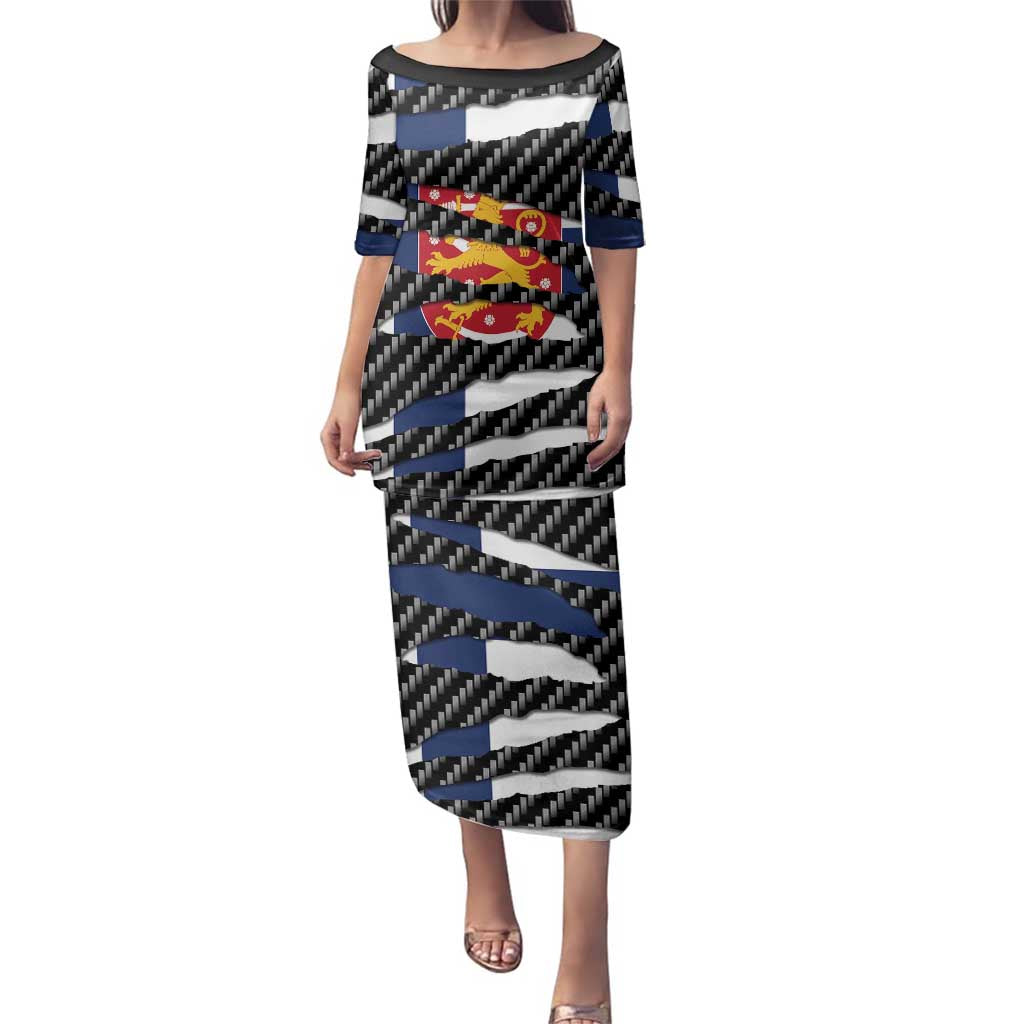 Finland Beast Family Matching Puletasi and Hawaiian Shirt Ripped Flag Graphic - Wonder Print Shop