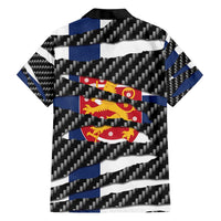 Finland Beast Family Matching Short Sleeve Bodycon Dress and Hawaiian Shirt Ripped Flag Graphic - Wonder Print Shop