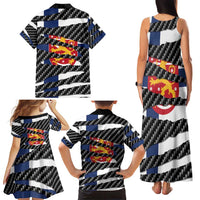 Finland Beast Family Matching Tank Maxi Dress and Hawaiian Shirt Ripped Flag Graphic - Wonder Print Shop