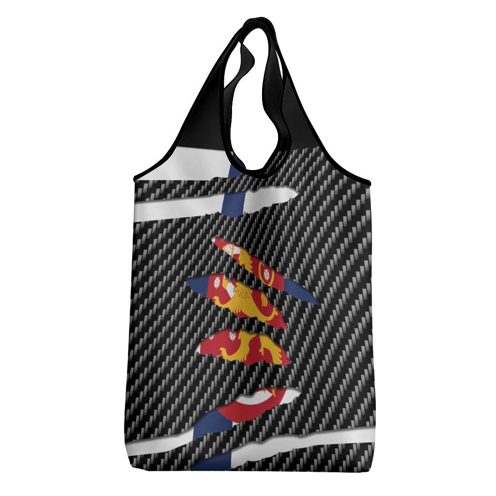 Finland Beast Grocery Bag Ripped Flag Graphic - Wonder Print Shop