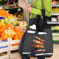 Finland Beast Grocery Bag Ripped Flag Graphic - Wonder Print Shop