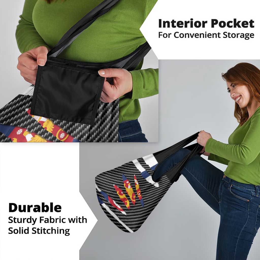 Finland Beast Grocery Bag Ripped Flag Graphic - Wonder Print Shop