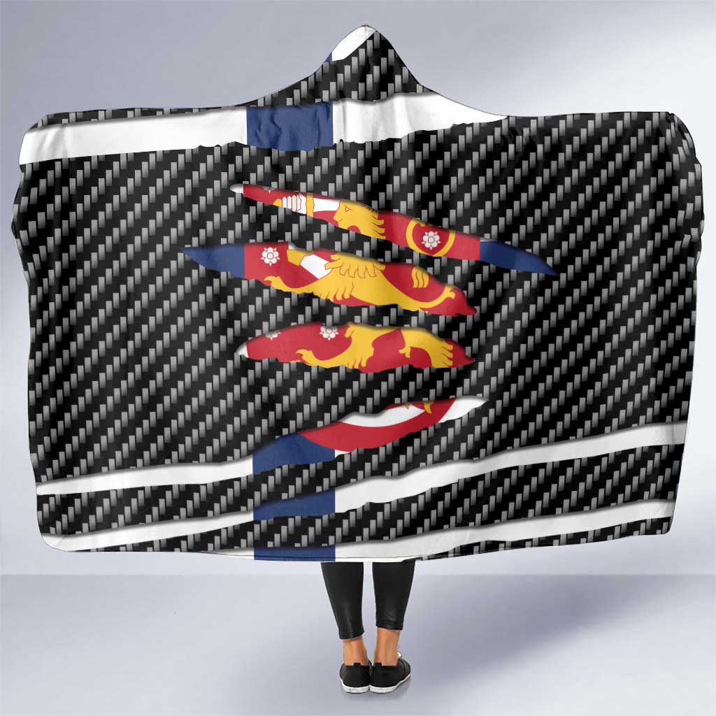 Finland Beast Hooded Blanket Ripped Flag Graphic - Wonder Print Shop