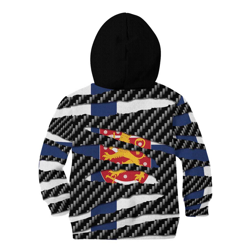 Finland Beast Kid Hoodie Ripped Flag Graphic - Wonder Print Shop