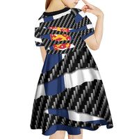 Finland Beast Kid Short Sleeve Dress Ripped Flag Graphic - Wonder Print Shop