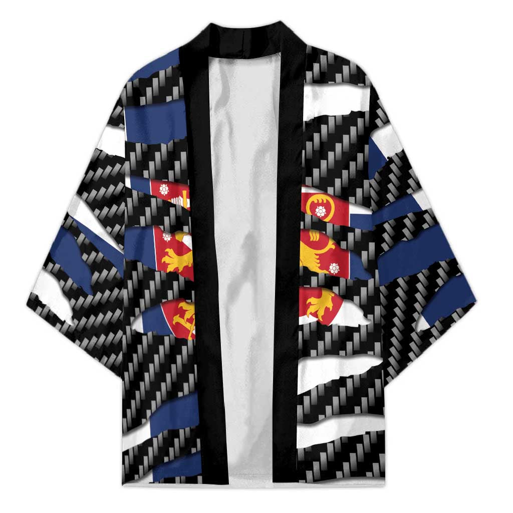 Finland Beast Kimono Ripped Flag Graphic - Wonder Print Shop