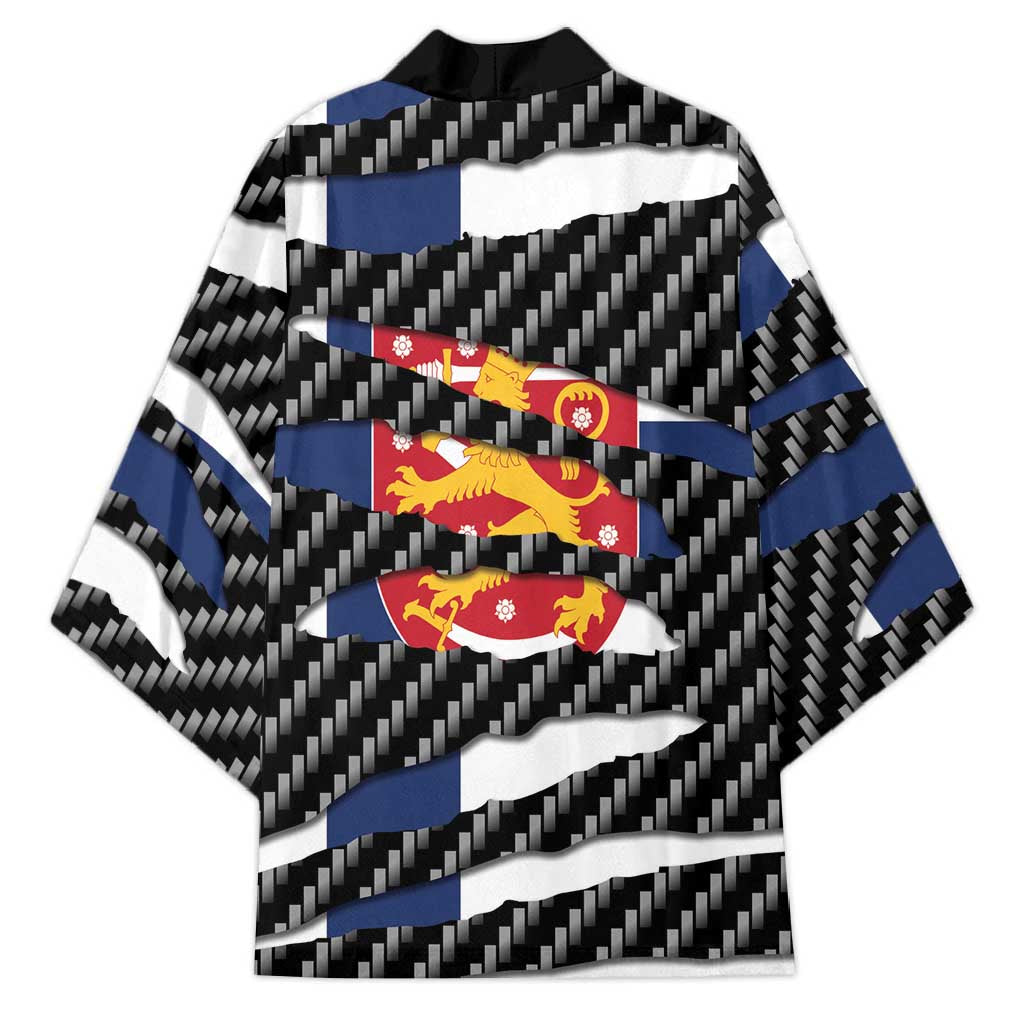 Finland Beast Kimono Ripped Flag Graphic - Wonder Print Shop