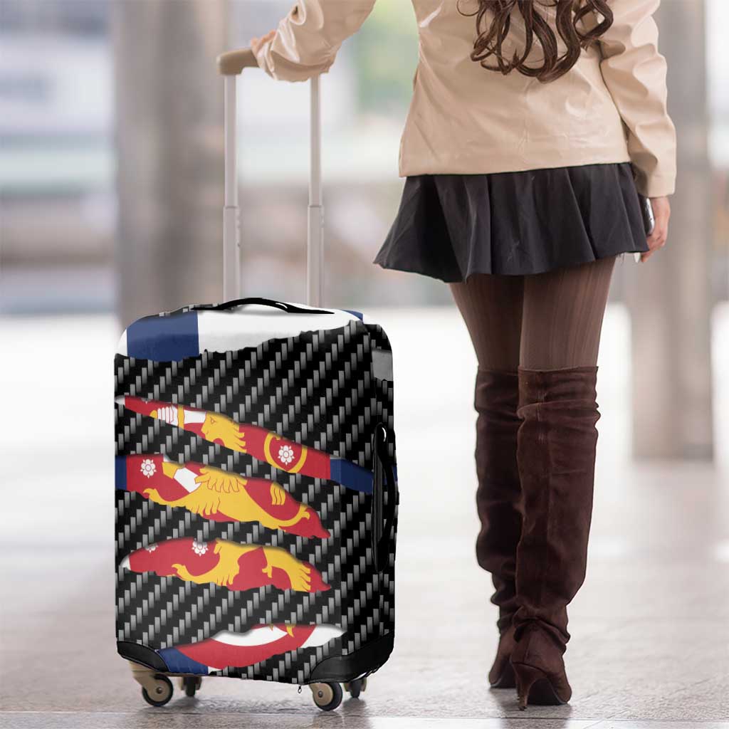 Finland Beast Luggage Cover Ripped Flag Graphic - Wonder Print Shop