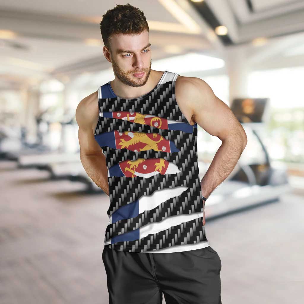 Finland Beast Men Tank Top Ripped Flag Graphic - Wonder Print Shop