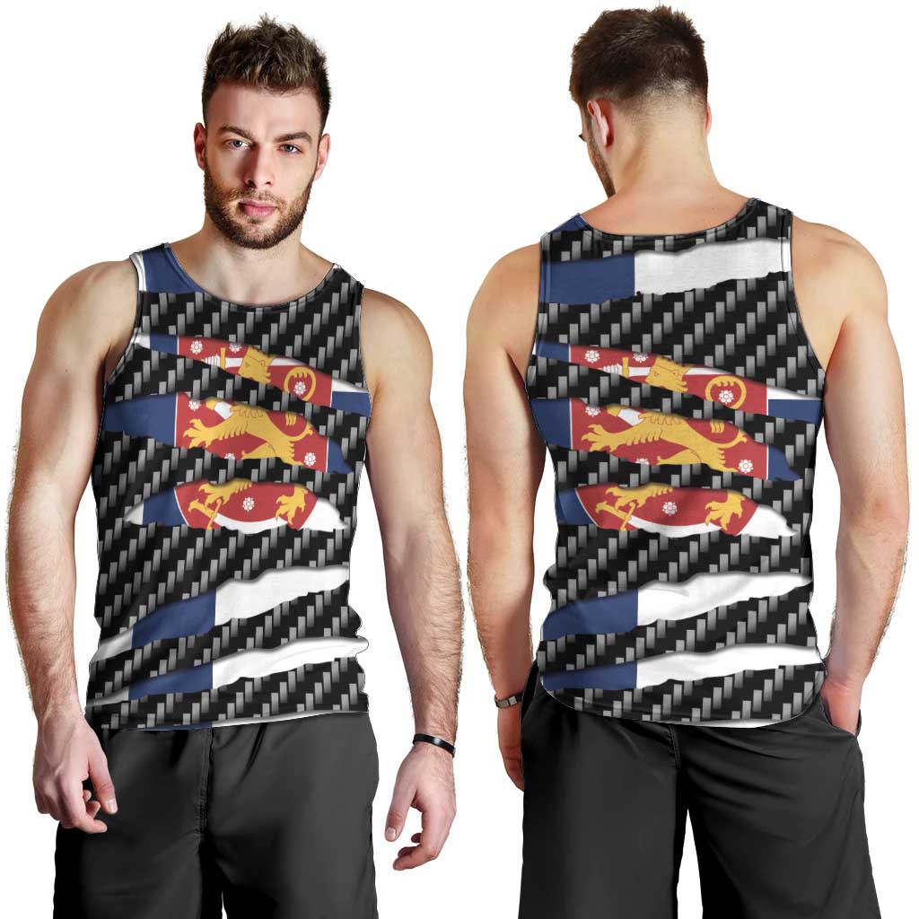Finland Beast Men Tank Top Ripped Flag Graphic - Wonder Print Shop