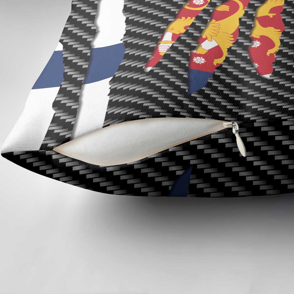 Finland Beast Pillow Cover Ripped Flag Graphic - Wonder Print Shop