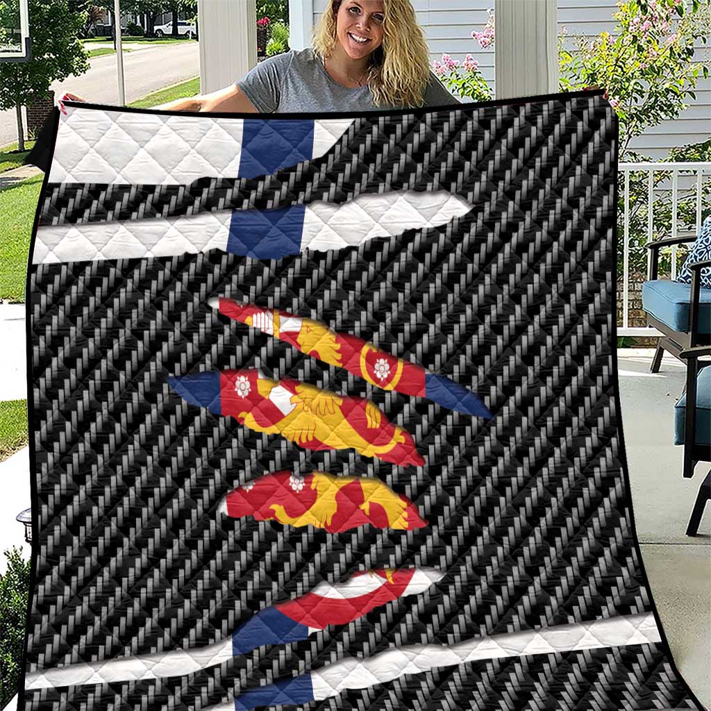 Finland Beast Quilt Ripped Flag Graphic - Wonder Print Shop