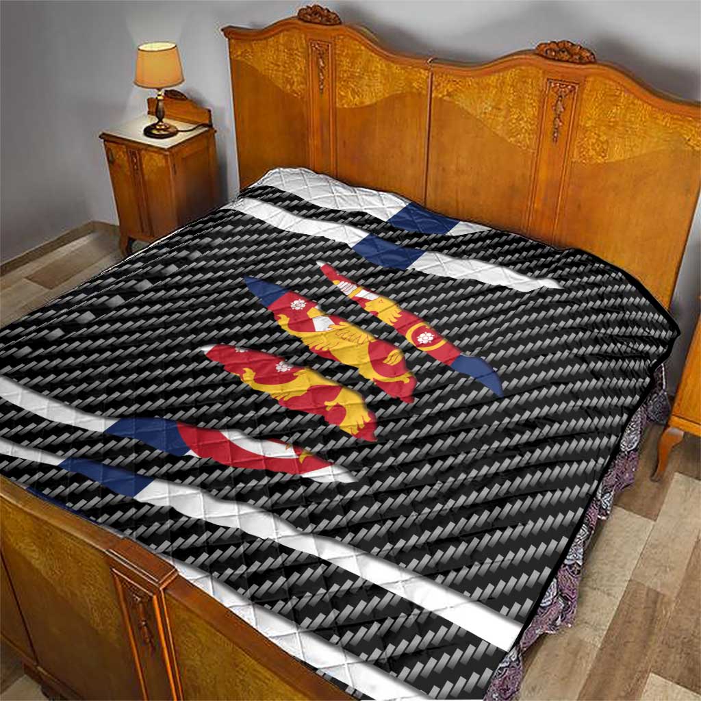 Finland Beast Quilt Ripped Flag Graphic - Wonder Print Shop