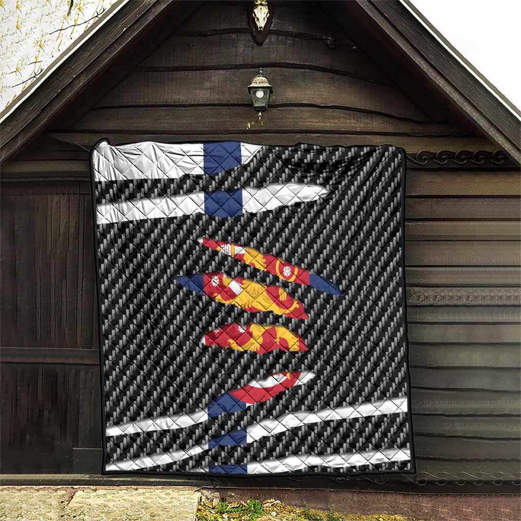 Finland Beast Quilt Ripped Flag Graphic - Wonder Print Shop