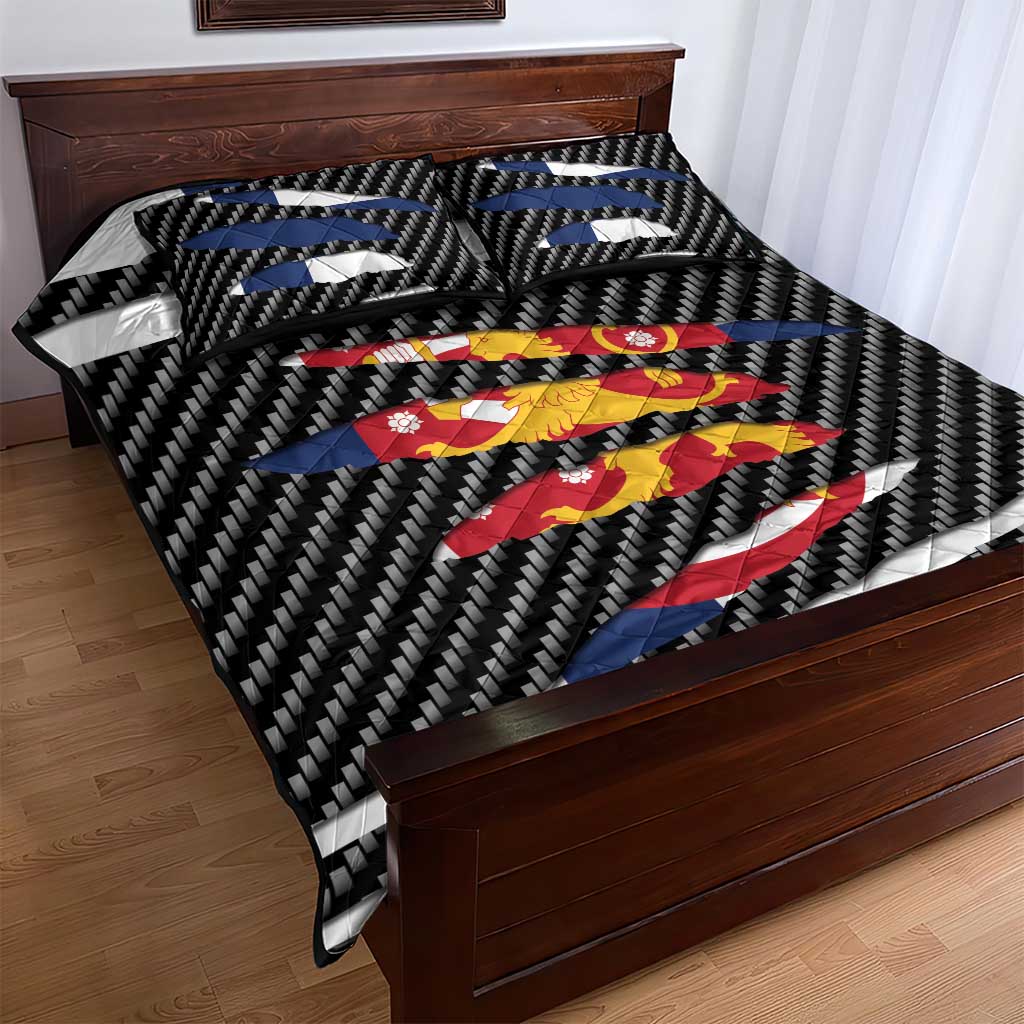 Finland Beast Quilt Bed Set Ripped Flag Graphic - Wonder Print Shop