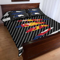 Finland Beast Quilt Bed Set Ripped Flag Graphic - Wonder Print Shop