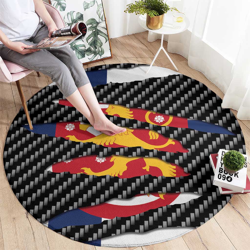 Finland Beast Round Carpet Ripped Flag Graphic - Wonder Print Shop