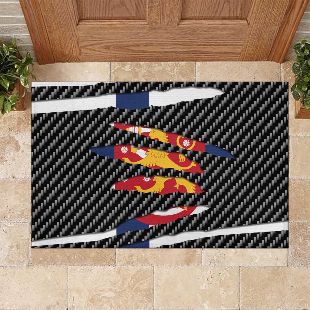 Finland Beast Rubber Doormat Ripped Flag Graphic - Wonder Print Shop
