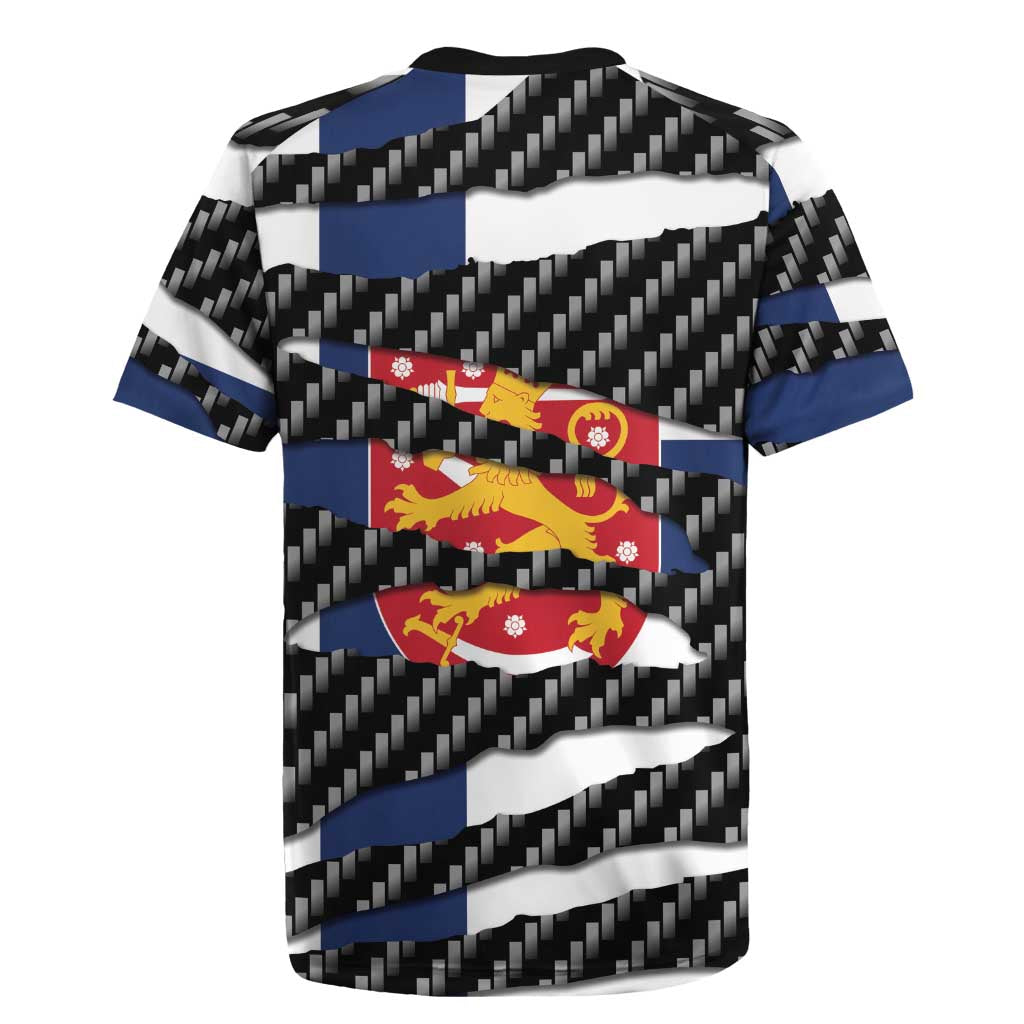 Finland Beast Rugby Jersey Ripped Flag Graphic - Wonder Print Shop