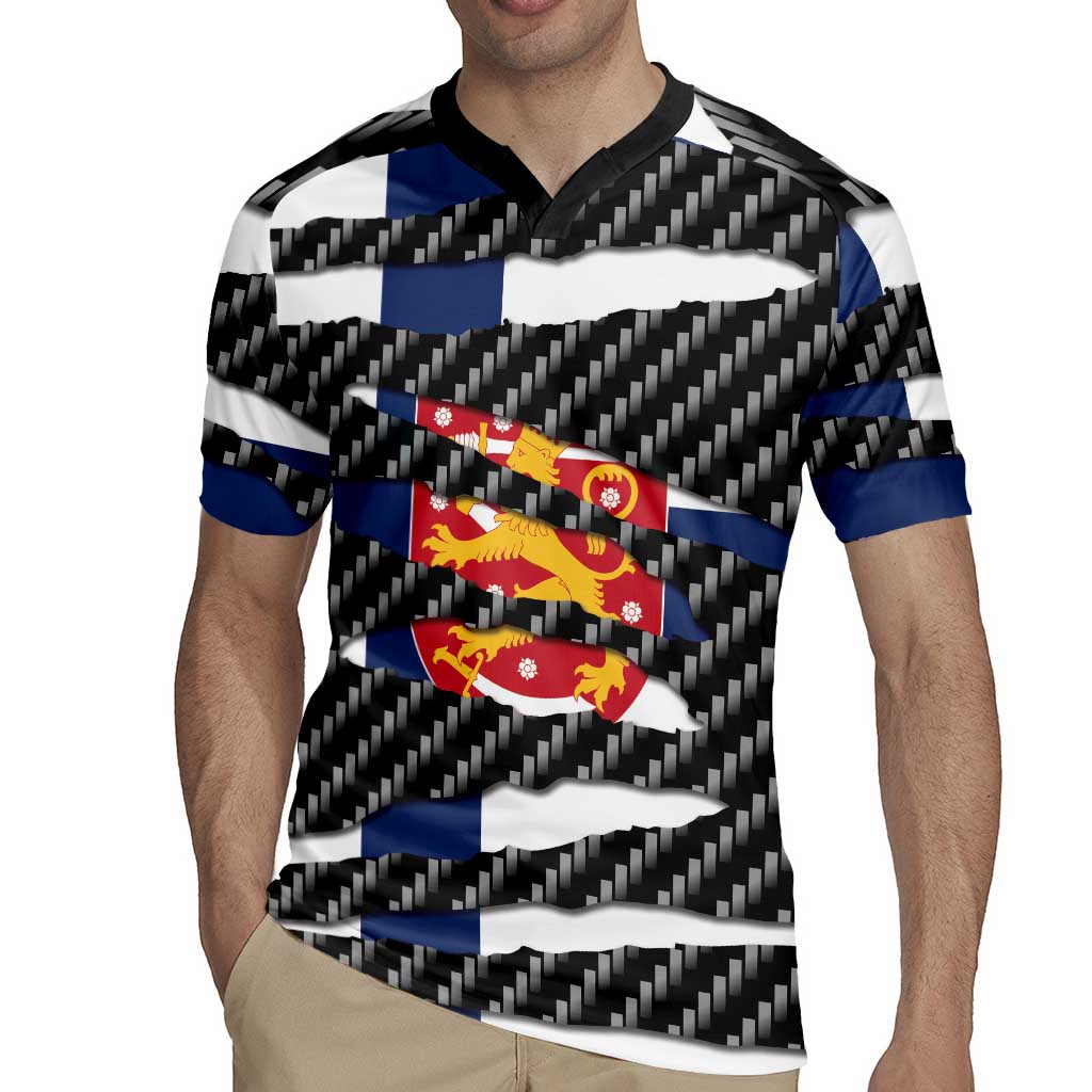 Finland Beast Rugby Jersey Ripped Flag Graphic - Wonder Print Shop