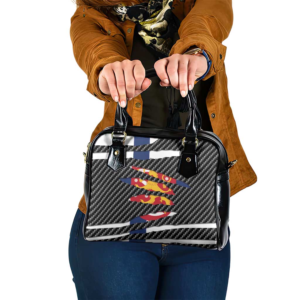 Finland Beast Shoulder Handbag Ripped Flag Graphic - Wonder Print Shop