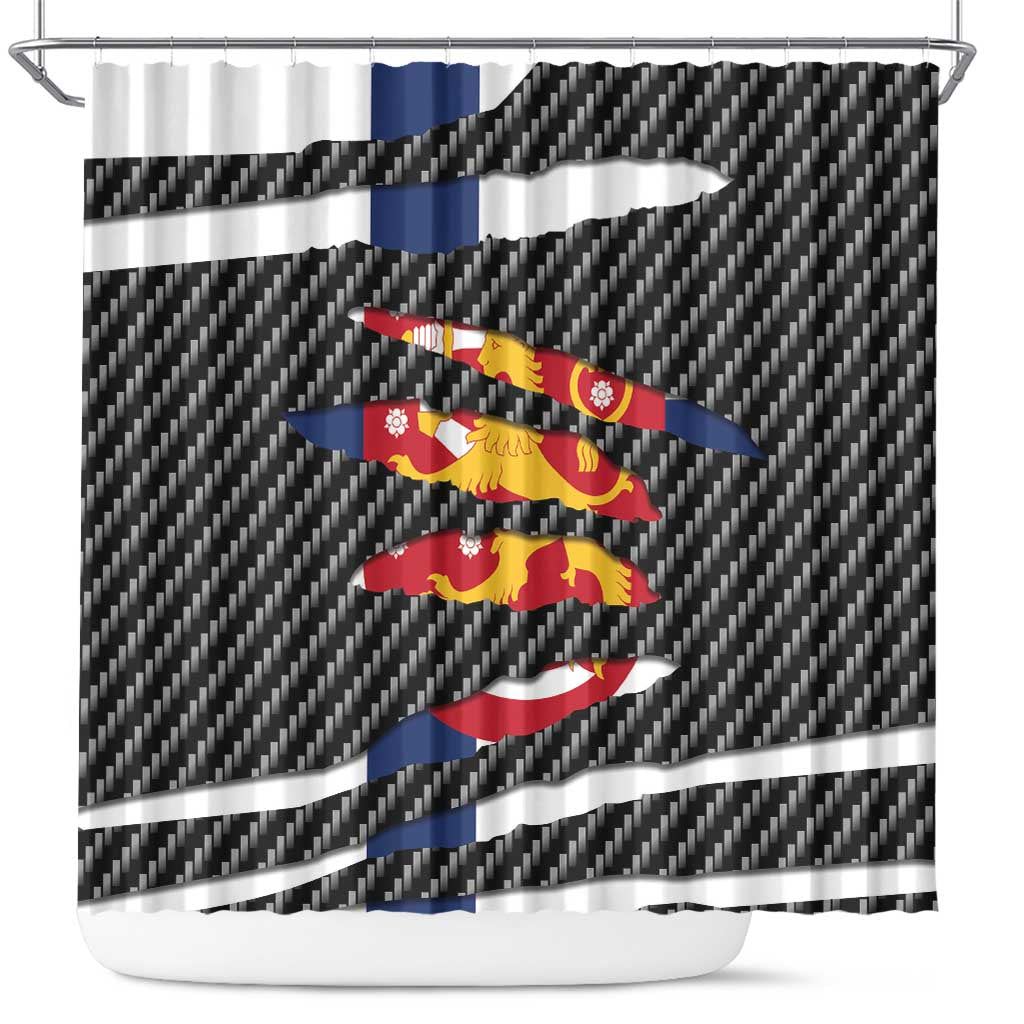 Finland Beast Shower Curtain Ripped Flag Graphic - Wonder Print Shop