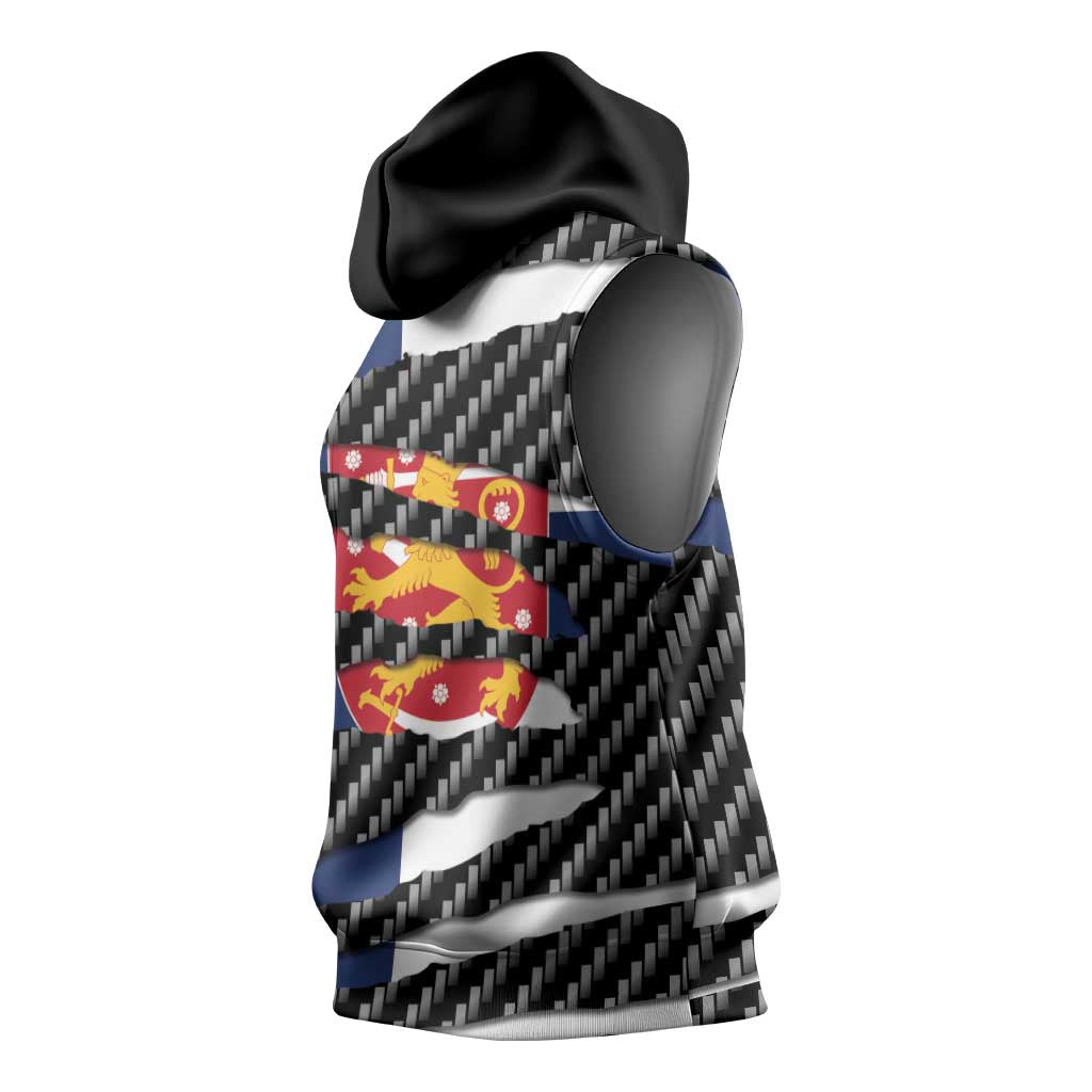 Finland Beast Sleeveless Hoodie Ripped Flag Graphic - Wonder Print Shop