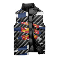 Finland Beast Sleeveless Puffer Jacket Ripped Flag Graphic - Wonder Print Shop