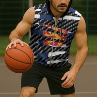 Finland Beast Sleeveless Zip Hoodie Ripped Flag Graphic - Wonder Print Shop