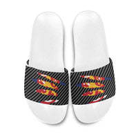 Finland Beast Slide Sandals Ripped Flag Graphic - Wonder Print Shop
